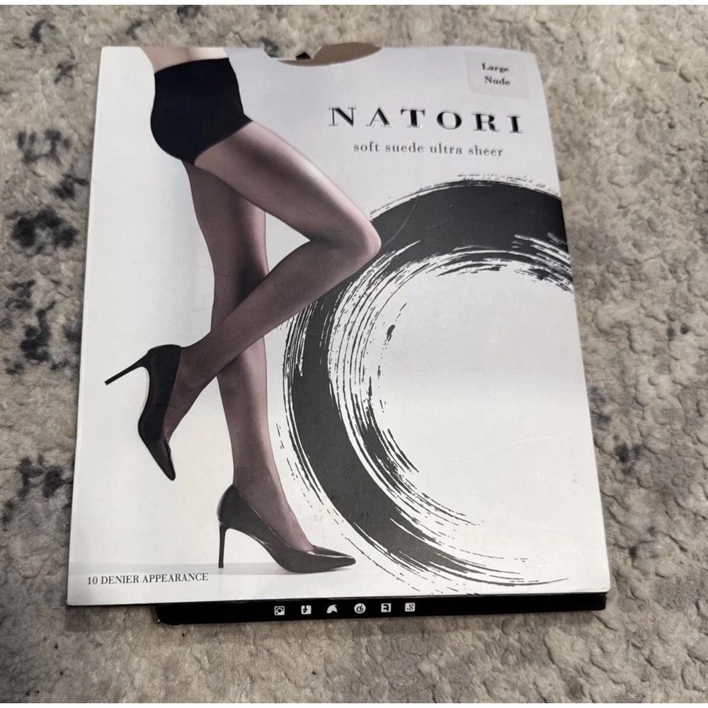 Natori Nude Soft Suede Ultra Sheer Control Top Pantyhose Sz Large